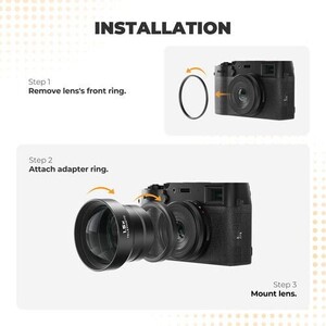 Freewell 1.5x Telephoto Lens for FUJIFILM X100 Series BLACK - Thumbnail