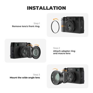 Freewell 2-in-1 Wide-Angle and Macro Lens for FUJIFILM X100 Series BLACK - Thumbnail
