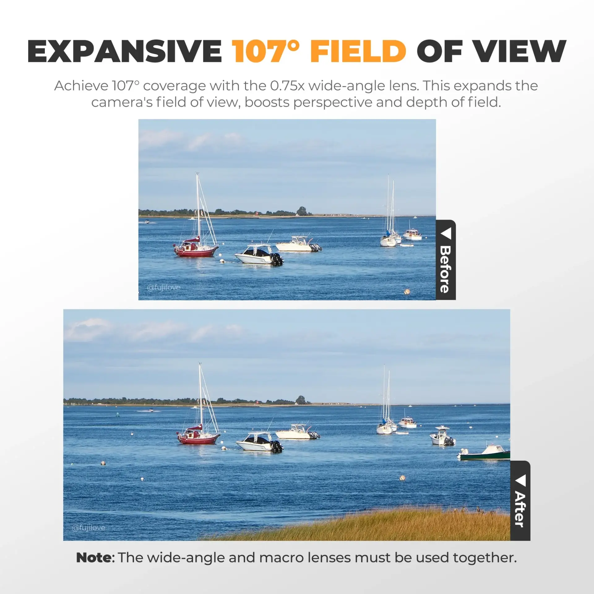 Freewell 2-in-1 Wide-Angle and Macro Lens for FUJIFILM X100 Series BLACK - Thumbnail