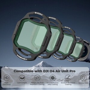 Freewell DJI O4 Air Unit Pro Filters Standard Day 4 Pack - Thumbnail