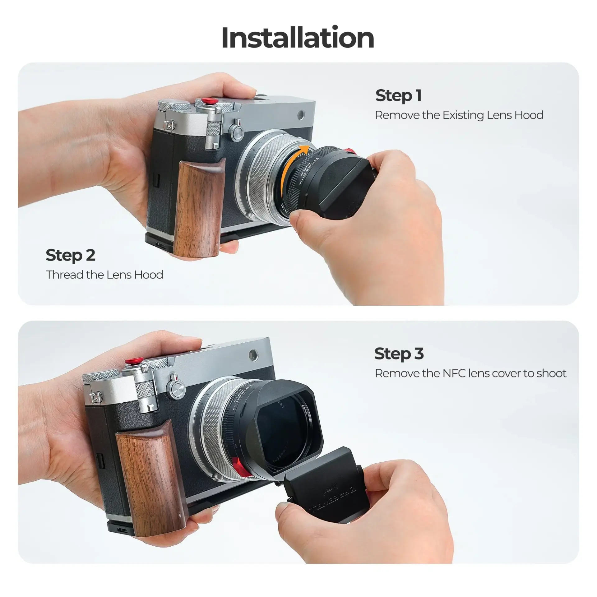 Freewell Fuji GFX100RF Real Lens Hood - Thumbnail