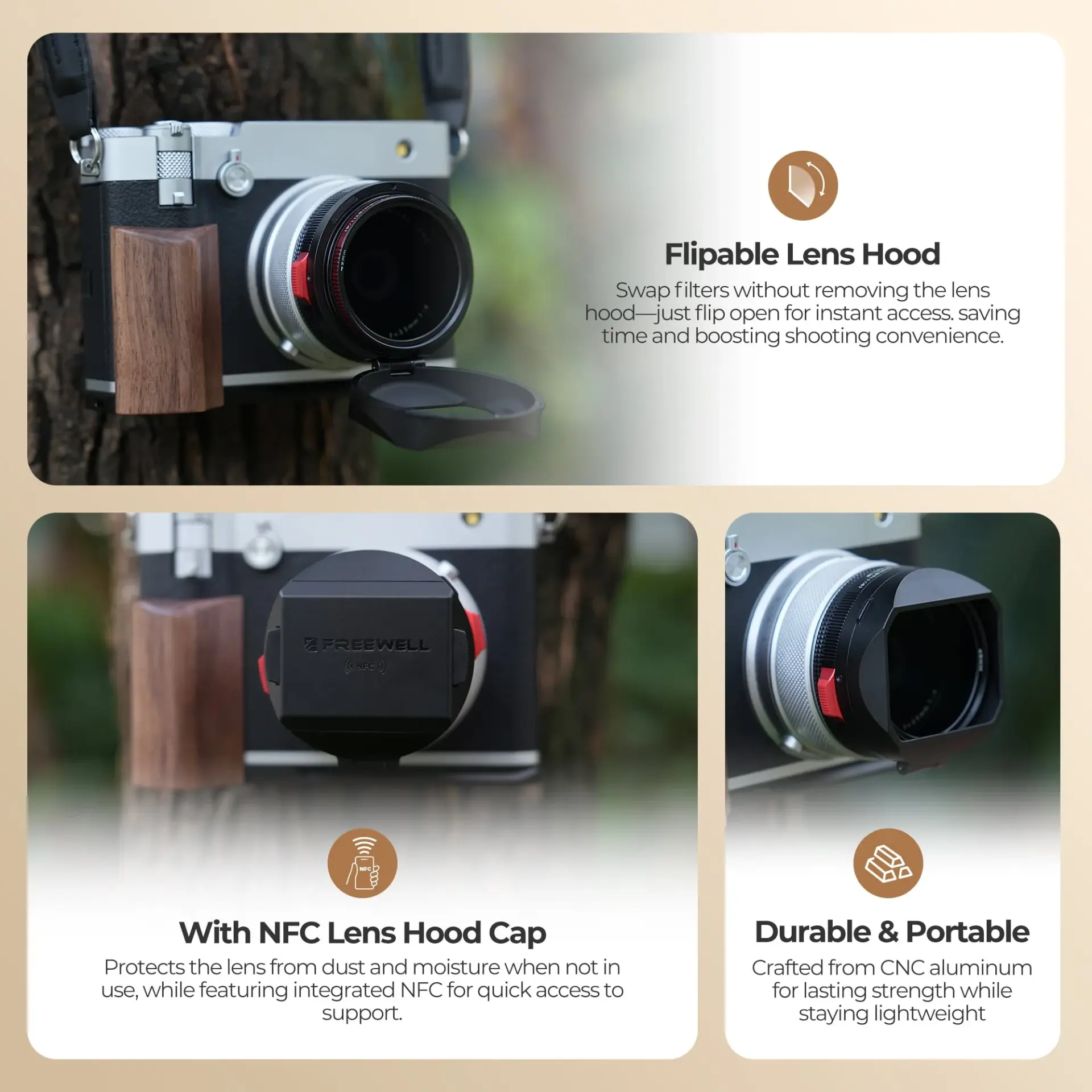 Freewell Fuji GFX100RF Real Lens Hood - Thumbnail