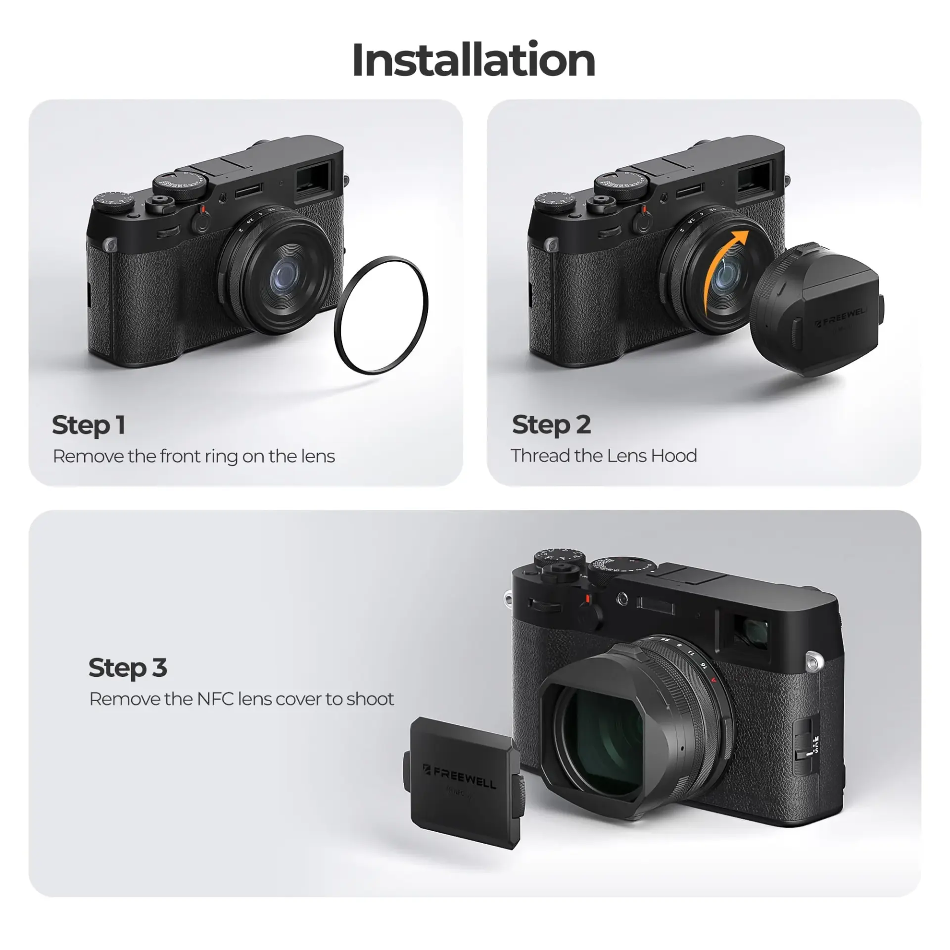 Freewell Fuji X100VI Real Lens Hood - Thumbnail