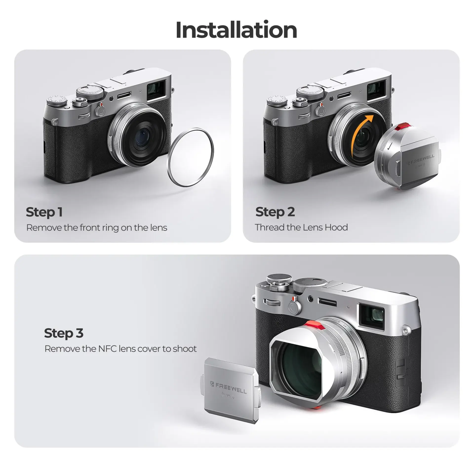Freewell Fuji X100VI Real Lens Hood