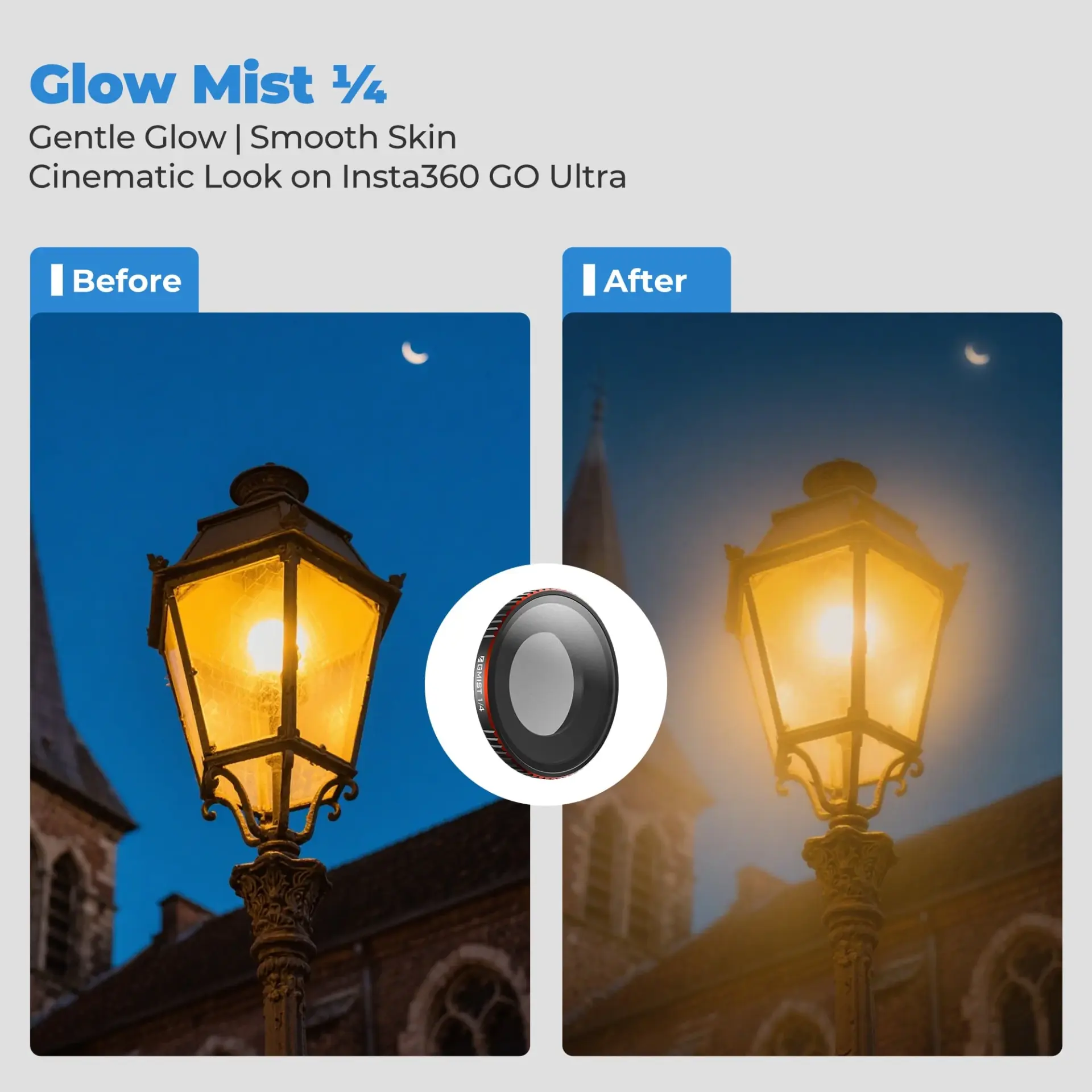 Freewell Insta360 GO Ultra Black Glow Mist 1/4 Filter