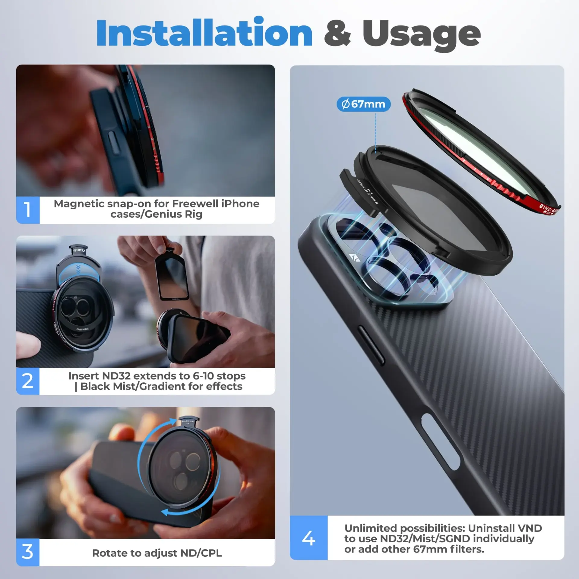 Freewell iPhone Pro Hybrid Filter Kit - Thumbnail