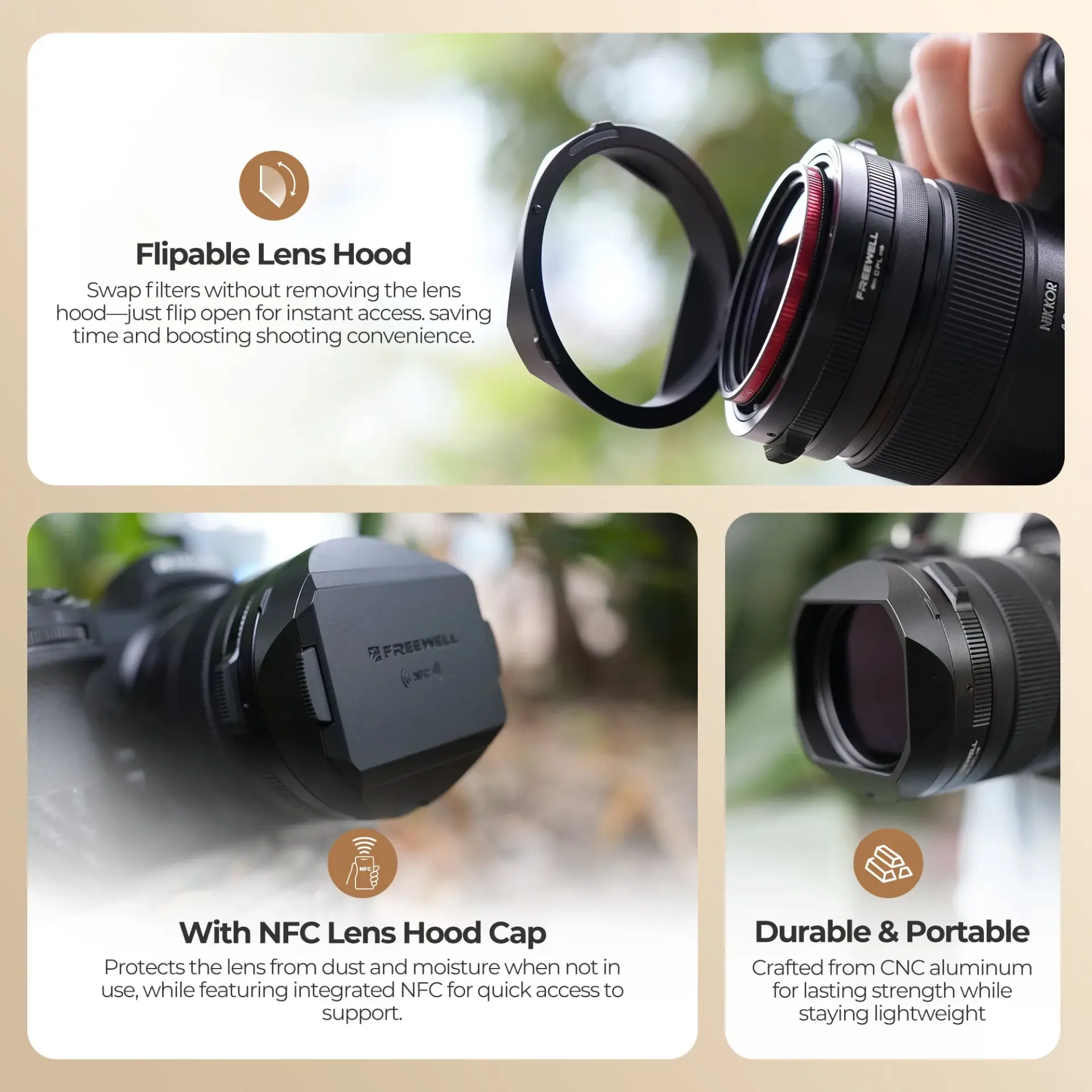 Freewell Nikkor Z 40mm F/2 Real Lens Hood - Thumbnail