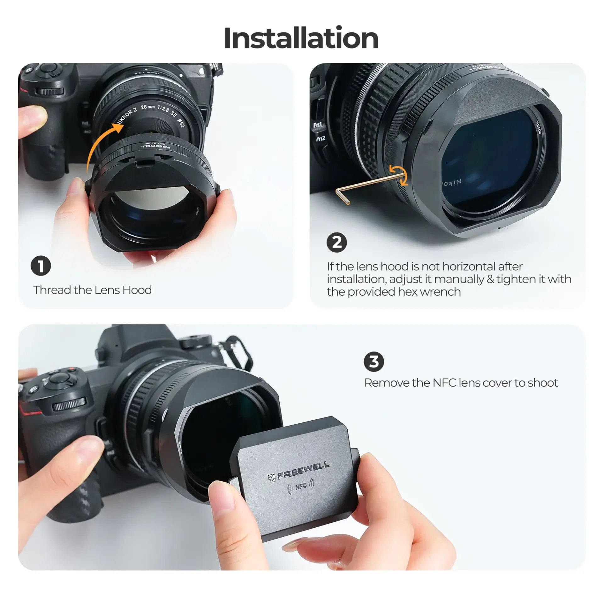 Freewell Nikkor Z 40mm F/2 Real Lens Hood