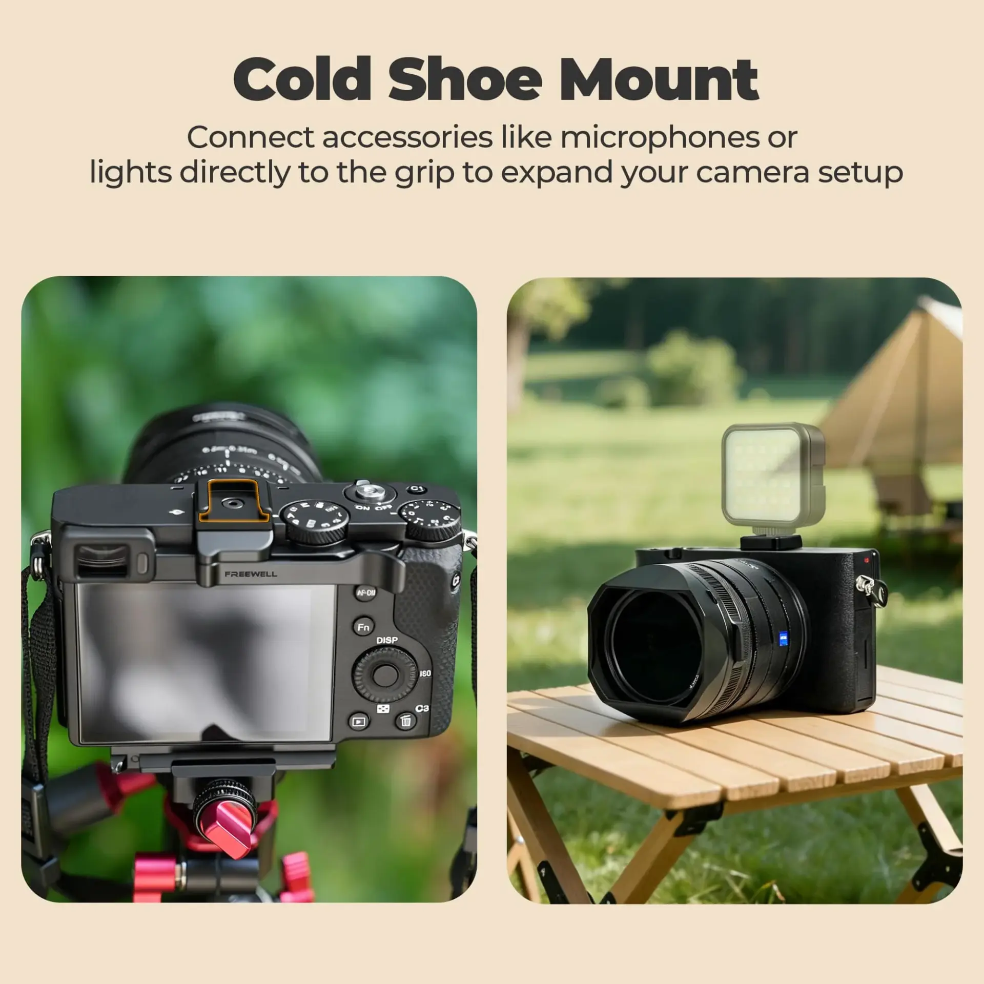 Freewell Sony RX1R III Thumb Grip with Cold Shoe Mount - Thumbnail