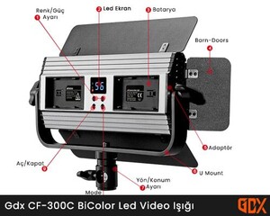 Gdx CF-300C Bi-Color Led Video Işığı - Thumbnail