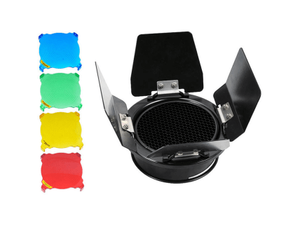 Godox - Godox BD-03 98mm Çaplı Renkli Filtre ve Petek Seti