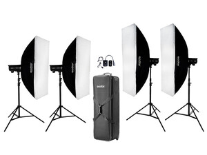 Godox - Godox DP800 III V / DP400 III V 4'lü Paraflaş Kit (LED Model Lambalı)