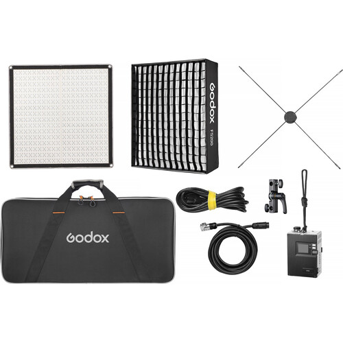 Godox KNOWLED F200R K1 Esnek RGB LED Işık 2×2, Softbox ve Grid Dahil