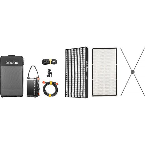 Godox KNOWLED F400R K1 Esnek RGB LED Işık 2×4, Softbox ve Grid Dahil