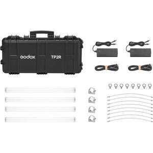 Godox - Godox KNOWLED TP2R-K4 RGBWW Piksel Tüp LED Işık 4'lü Set (60 cm, CB76 Sert Çanta Dahil)