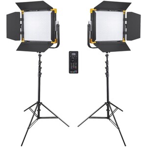 Godox - Godox LD75R 2'li RGB LED Panel Işık Kiti