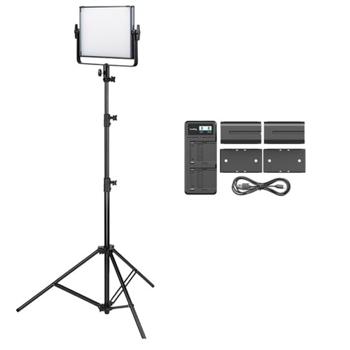 Godox LDX50Bi Bi-Color LED Panel Tekli Işık Kiti (Bataryalı)