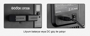 Godox LEDP260C Video Işığı İkili Işık Kiti (Bataryalı) - Thumbnail