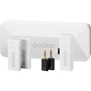 Godox MoveLink Mini Kablosuz Mikrofon Kit2 (Apple Uyumlu/Beyaz) - Thumbnail