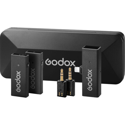 Godox MoveLink Mini Kablosuz Mikrofon Kit2 (Apple Uyumlu/Siyah)