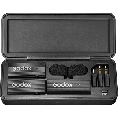 Godox MoveLink Mini Kablosuz Mikrofon Kit2 (Apple Uyumlu/Siyah)