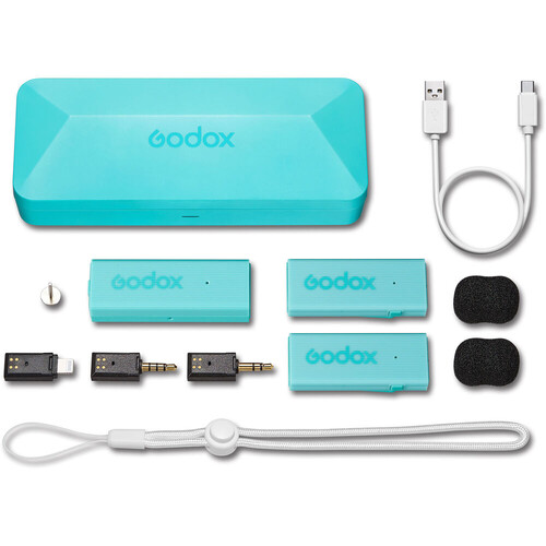 Godox MoveLink Mini Kablosuz Mikrofon Kit2 (Apple Uyumlu/Yeşil)