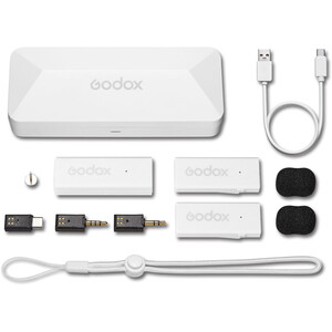Godox MoveLink Mini Kablosuz Mikrofon Kit2 (Type-C Uyumlu/Beyaz) - Thumbnail