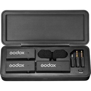 Godox MoveLink Mini Kablosuz Mikrofon Kit2 (Type-C Uyumlu/Siyah) - Thumbnail