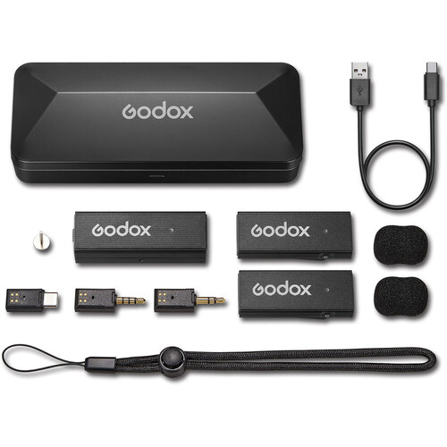 Godox MoveLink Mini Kablosuz Mikrofon Kit2 (Type-C Uyumlu/Siyah)