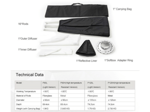Godox P120H 120cm Bowens Parabolik Softbox - Thumbnail