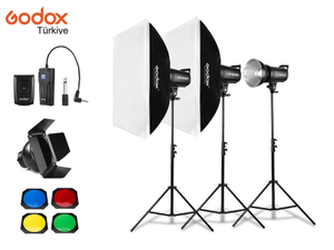 Godox - Godox SK400 II 3'lü Stüdyo Paraflaş Seti