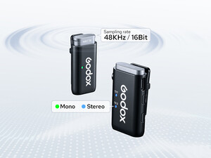 Godox WEC Kit2 2'li Kablosuz Yaka Mikrofonu - Thumbnail