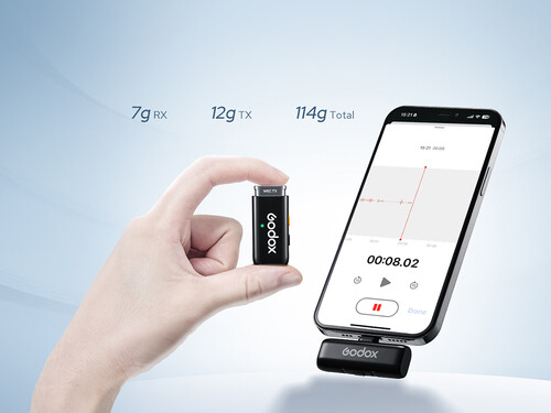 Godox WES1 Kit2 İkili Kablosuz Mikrofon (Type-C Uyumlu)