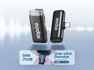 Godox WES1 Kit2 İkili Kablosuz Mikrofon (Type-C Uyumlu) - Thumbnail
