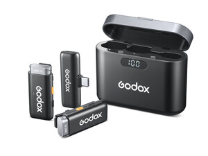 Godox - Godox WES1 Kit2 İkili Kablosuz Mikrofon (Type-C Uyumlu)