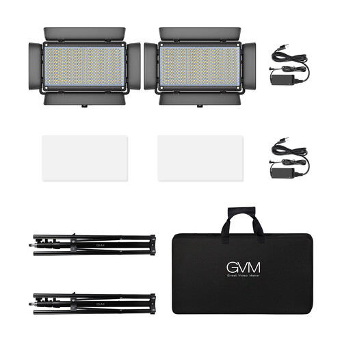 GVM 1500D 75W Bi-Color & RGB Stüdyo LED Panel 2'li Set