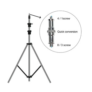 GVM - GVM 280cm Paslanmaz Çelik Işık Ayağı (1)