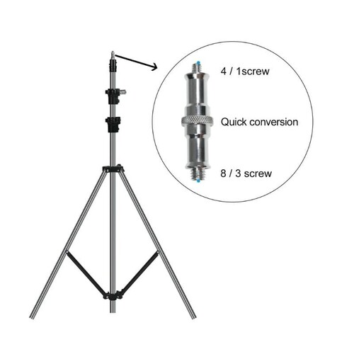 GVM 280cm Paslanmaz Çelik Işık Ayağı