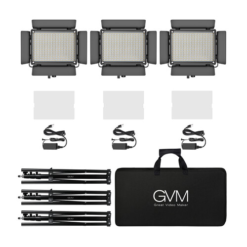 GVM 880RS Bi-Color & RGB LED Panel Video Işık 3'lü Set