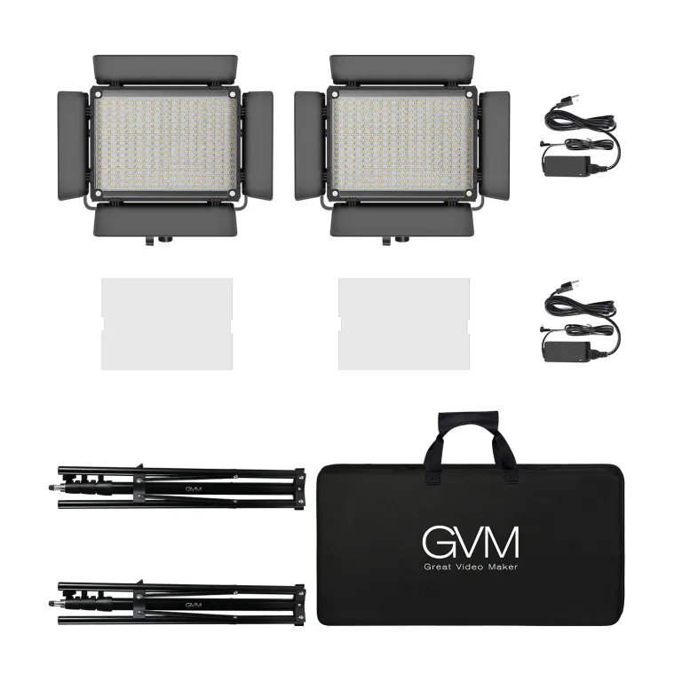 GVM - GVM 880RS RGB LED Video Light Studio 2-Video-Light-Kit