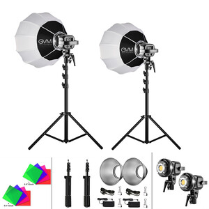 GVM P80S-2D 80W Lantern Softbox'lı Spot Led Işık 2'li Set - Thumbnail