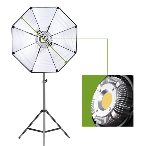 GVM P80S-2D 80W Softbox'lı Spot Led Işık 2'li Set