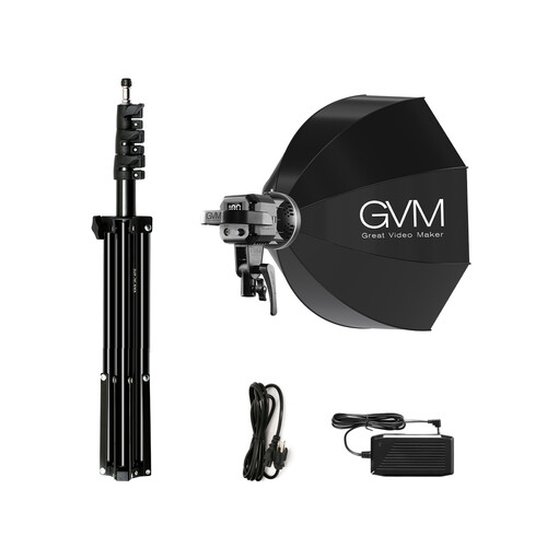 GVM P80S-2D 80W Softbox'lı Spot Led Işık 2'li Set