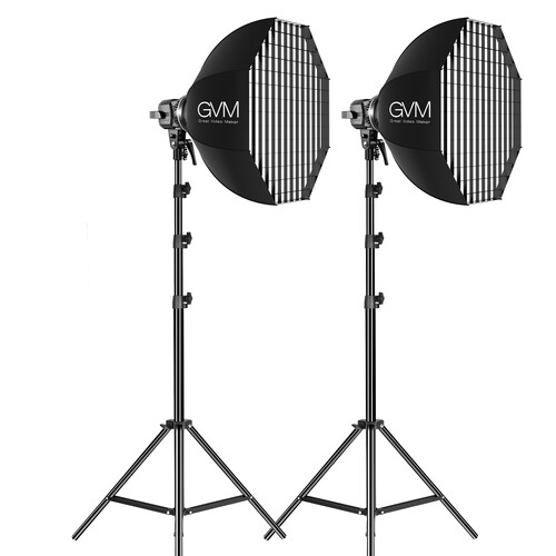 GVM P80S-2D 80W Softbox'lı Spot Led Işık 2'li Set