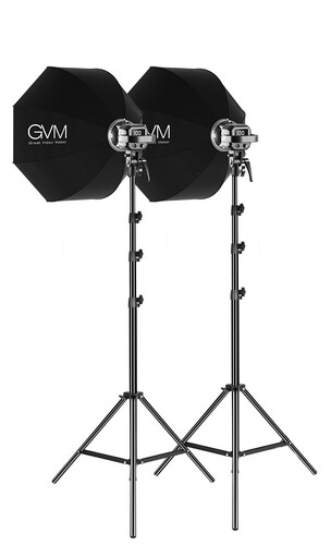 GVM P80S-2D 80W Softbox'lı Spot Led Işık 2'li Set