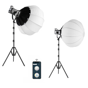 GVM PR150D Bi-Color LED Lantern Softbox İkili Video Işık Seti - Thumbnail