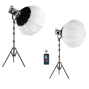 GVM PR150R Bi-Color & RGB Lantern Softbox İkili Video Işık Seti - Thumbnail