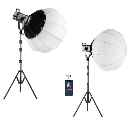 GVM PR150R Bi-Color & RGB Lantern Softbox İkili Video Işık Seti