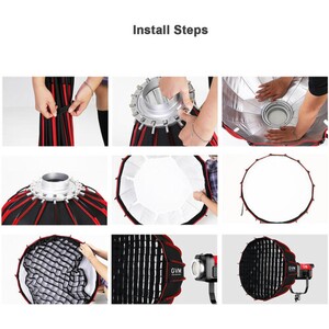 GVM Pro SD200B Bi-Color LED Video Spotlight COB Monolight with Softbox Set 1 - Thumbnail