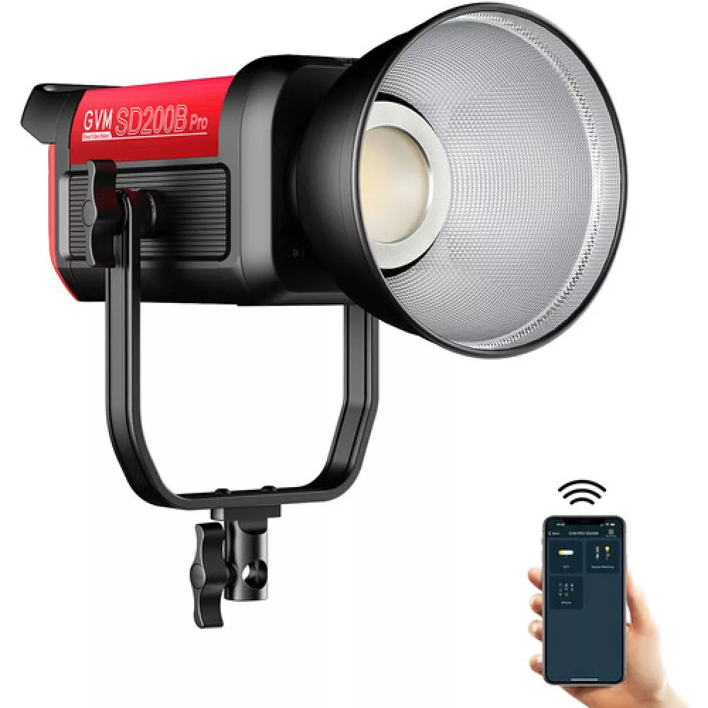 GVM - GVM Pro SD200B Bi-Color LED Video Spotlight COB Monolight with Softbox Set 1 (1)